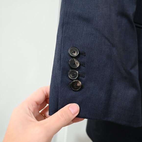 Reiss Mens Size 38 MURRELL 100% Wool Blue Navy Blazer - Picture 5 of 10